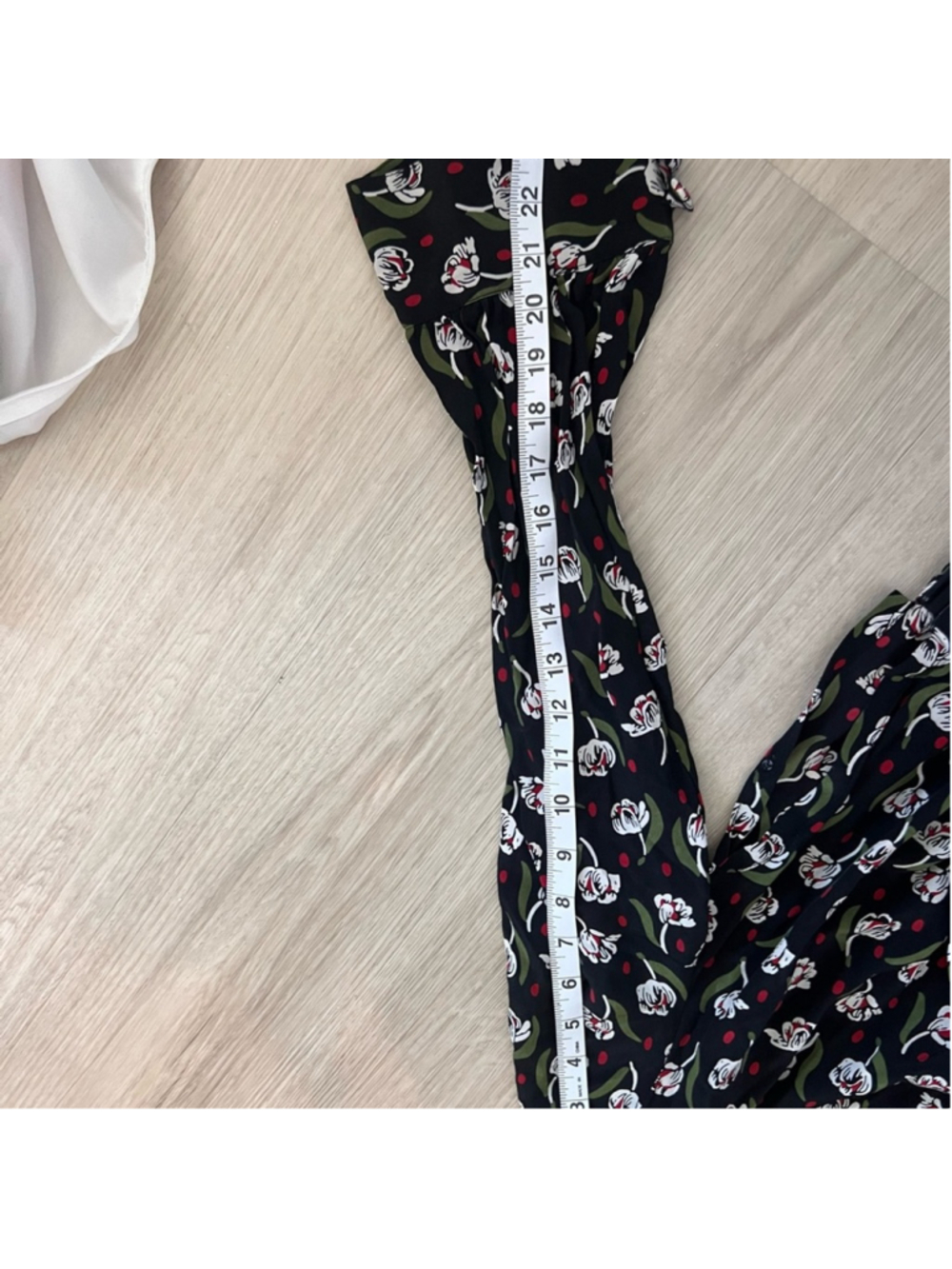 Veronica Beard Cadence floral Ruched Midi Dress High Neck Long Sleeve Black S - Picture 12 of 12